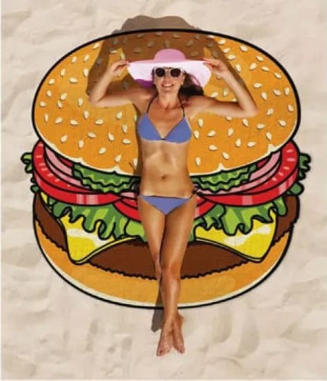 Пляжний килимок Hamburger 143см - зображення 1
