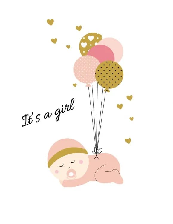 Постер у рамці It is girl 30х40 см - зображення 1