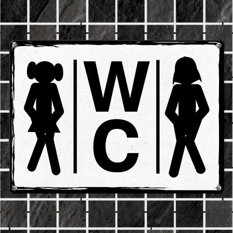 Табличка интерьерная металлическая WC - зображення 1