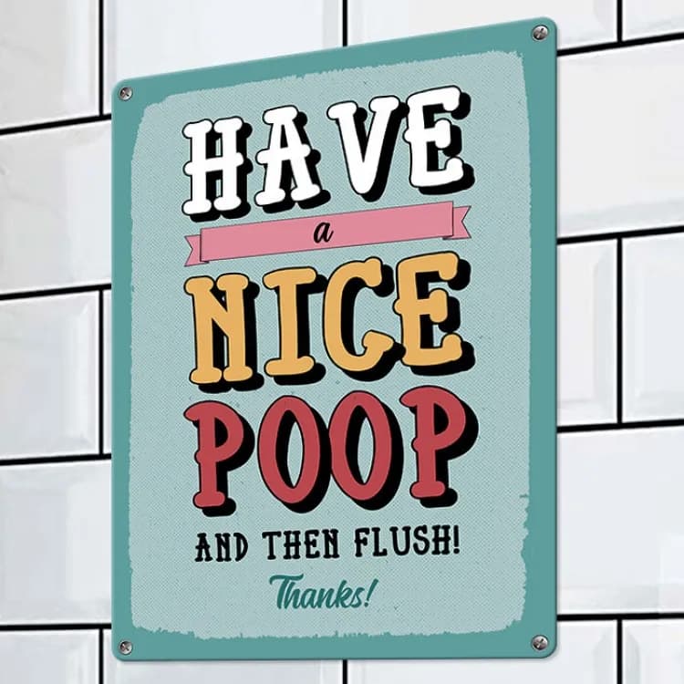 Табличка интерьерная металлическая Have a nice poop - зображення 1