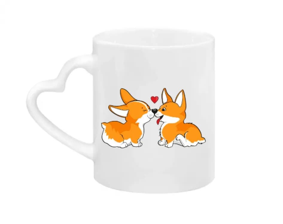 Чашка сердце Коханя і Corgi - зображення 1