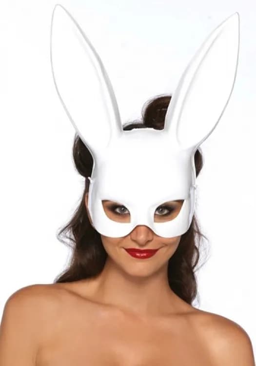 Маска пластикова кролик плейбой Playboy (біла) - зображення 1