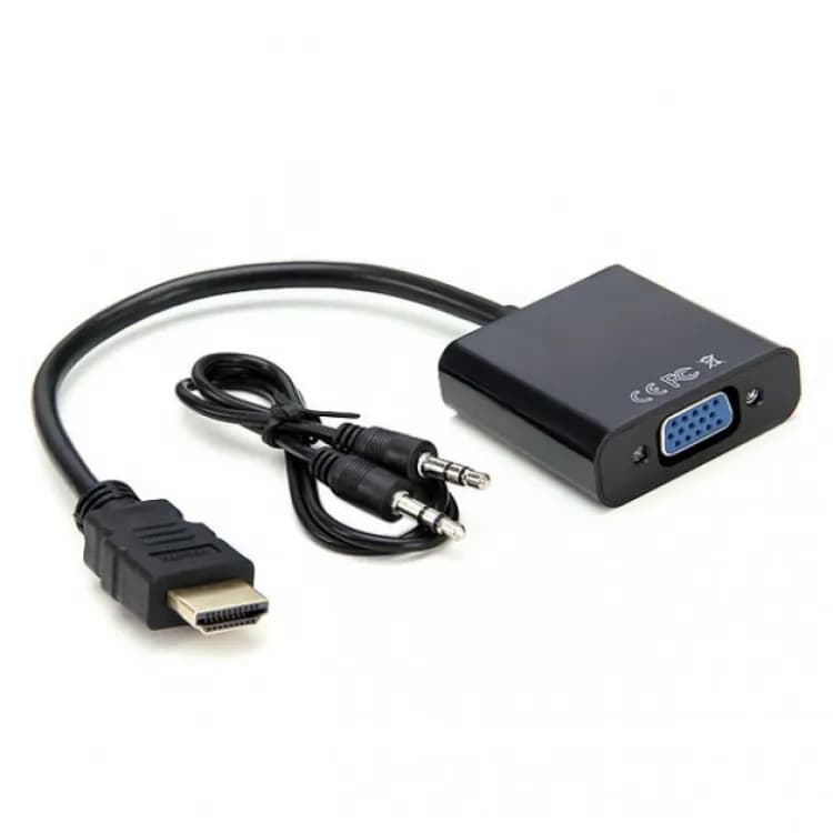 Кабель конвертер Hdmi to VGA з аудіо виходом - зображення 1
