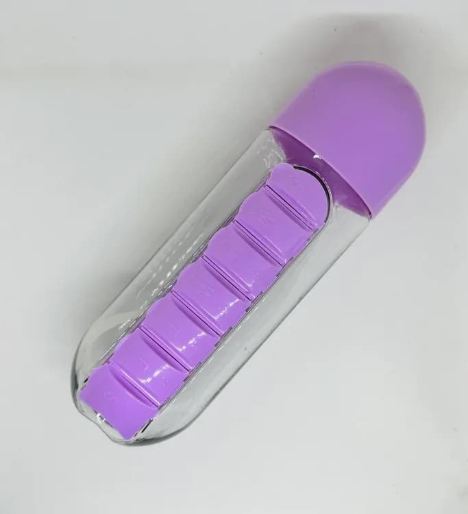 Пляшка для води з таблеткою Pill Bottle фіолетова - зображення 1