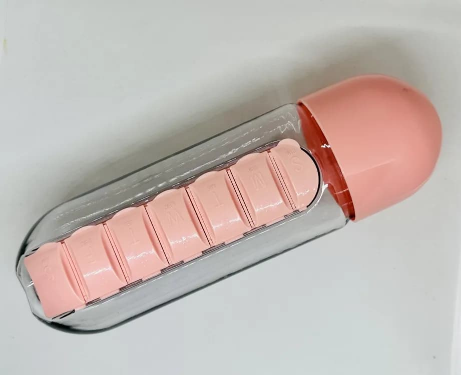 Пляшка для води з таблеткою Pill Bottle рожева - зображення 1