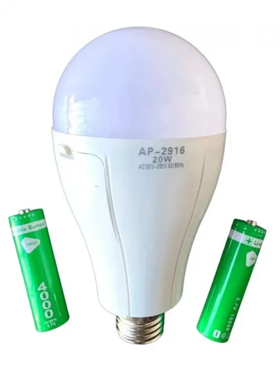 Лампа аварійна з 2 акумуляторами 20 watt 6800-7300k - зображення 1