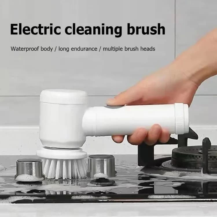 Електрична щітка для миття посуду із насадками Magic Brush. Багатофункціональна акумуляторна щітка для збирання 3в1 - зображення 1