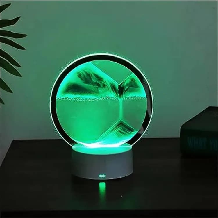 Нічник 3D з Led підсвічуванням 7 режимів зелений пісок - зображення 1