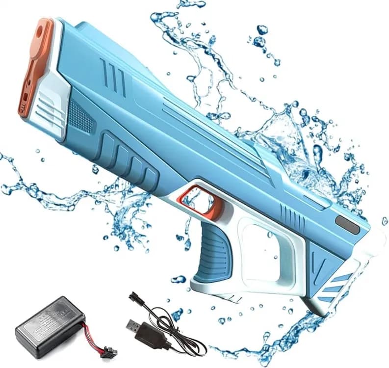Водний автоматичний пістолет бластер електричний блакитний Water Gun - зображення 1