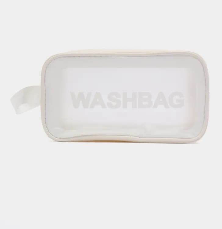 Прозора сумка-косметичка Washbag Medium White 26см - зображення 1