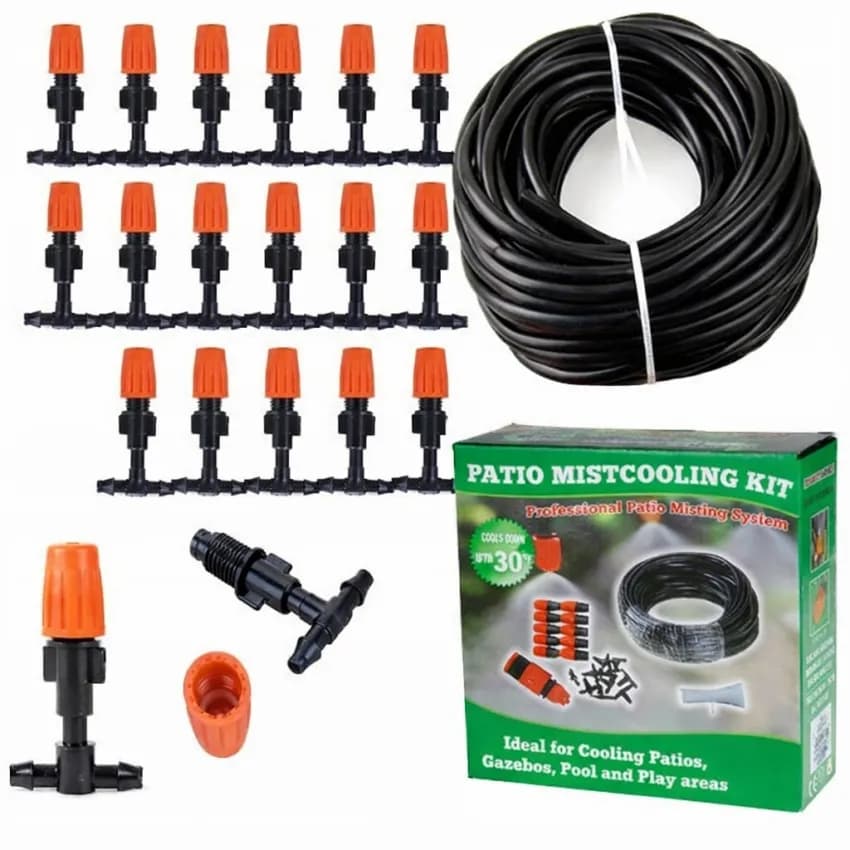 Душ розприскувач води для тераси і саду туман Patio Mist Cooling kit 15 метрів - зображення 1