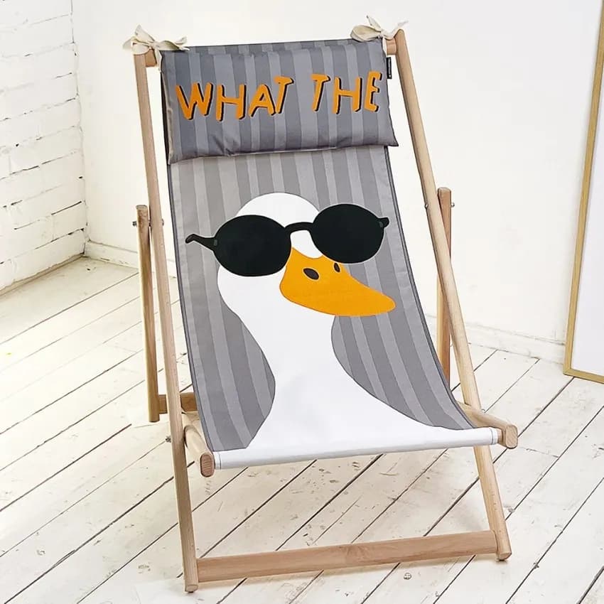 Шезлонг складний для пляжу та басейну What the...